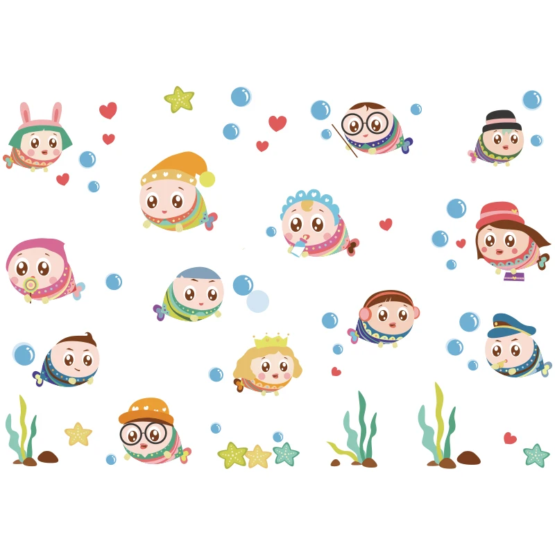 Cartoon Fish Wall Stickers Bathroom Decoration Painting Glass Furniture Decals Waterproof Refrigerator Paste Kitchen Murals
Cartoon Fish Wall Stickers Bathroom Decoration Painting Glass Furniture Decals Waterproof Refrigerator Paste Kitchen Murals