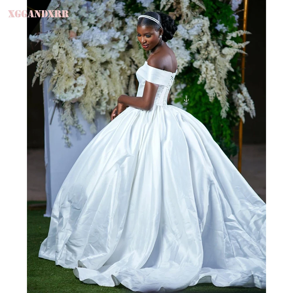 Elegant Wedding Dress 2022 Satin Ball Gown Bridal Gown Whire Off The Shoulder V-Neck Draped Sweep Train Custom Madde
Elegant Wedding Dress 2022 Satin Ball Gown Bridal Gown Whire Off The Shoulder V-Neck Draped Sweep Train Custom Madde