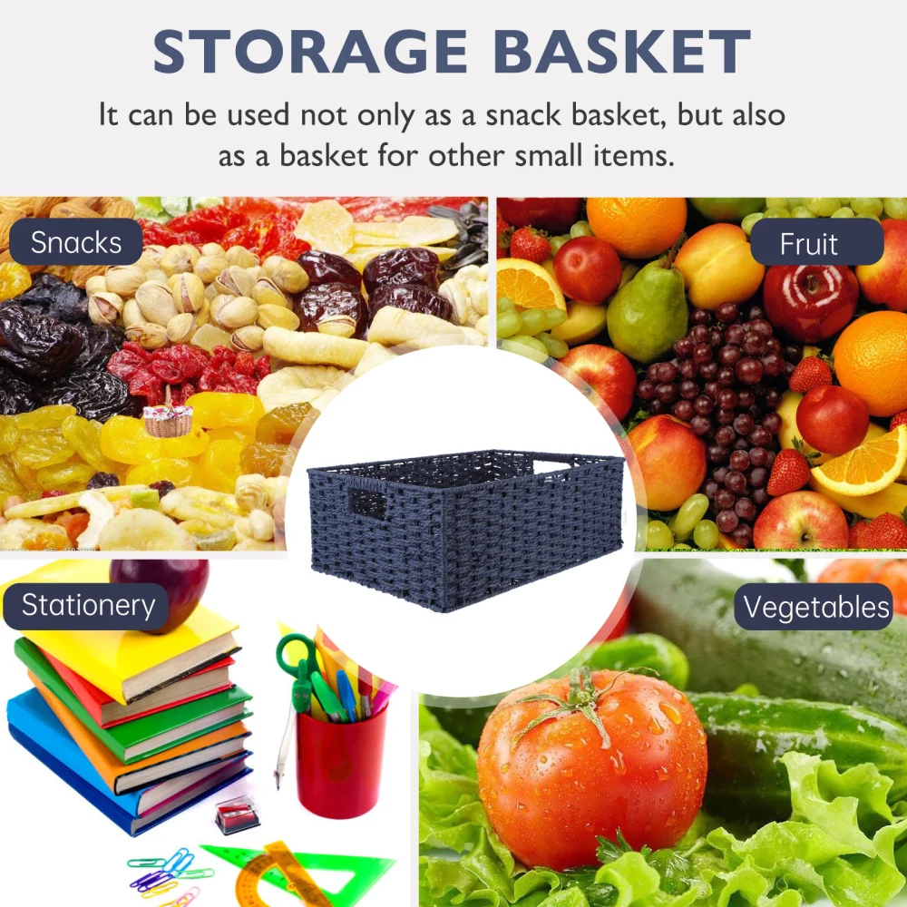 1PC Woven Snack Basket Home Office Desktop Storage Basket Fruit Basket
1PC Woven Snack Basket Home Office Desktop Storage Basket Fruit Basket
