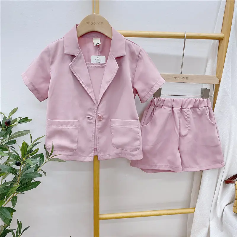 Girls' Suit Summer New Short-sleeved Three-piece Suit Girls Clothing Toddler Fall Clothes 2022 Kids Boutique Clothing Wholesale
Girls' Suit Summer New Short-sleeved Three-piece Suit Girls Clothing Toddler Fall Clothes 2022 Kids Boutique Clothing Wholesale
