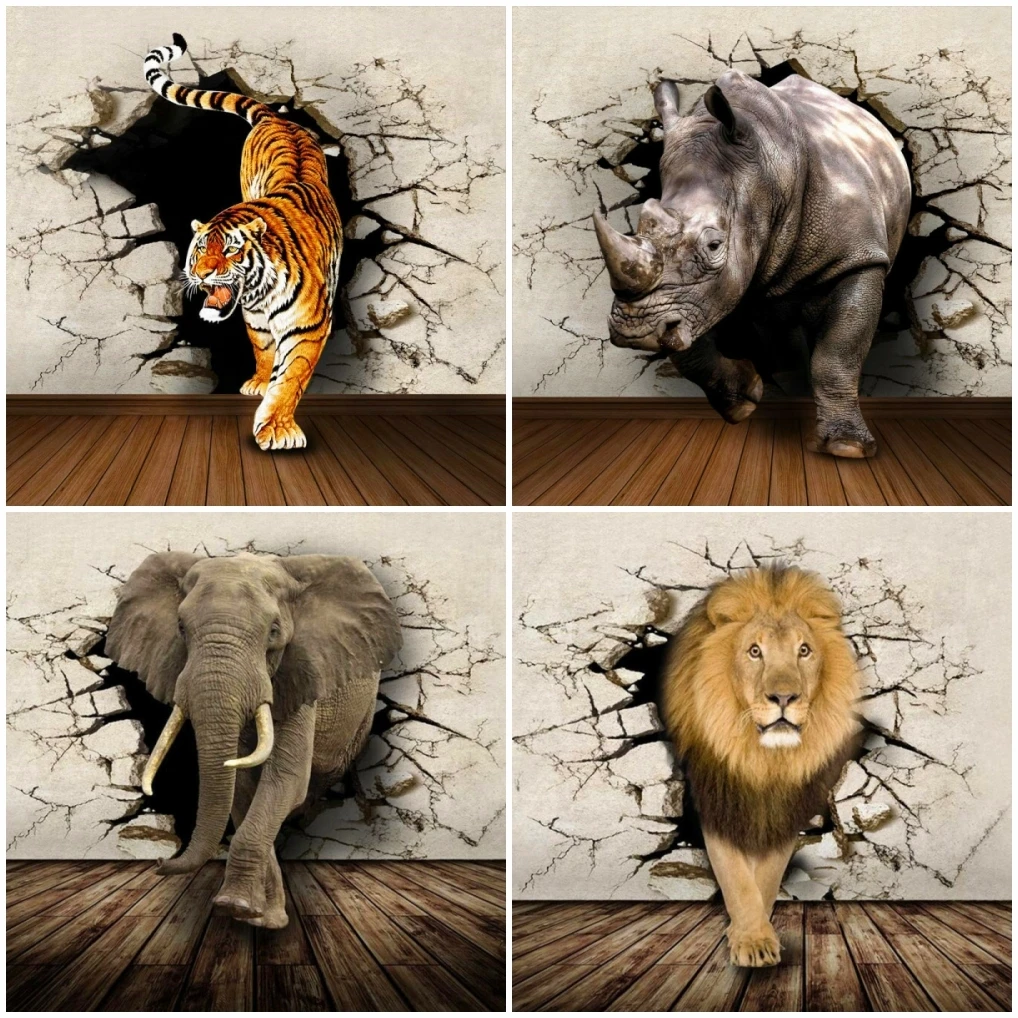 AZQSD Full Drill Diamond Embroidery Tiger Lion Elephant Mosaic Diamond Painting Animal Cross Stitch Handmade Home Decoration
AZQSD Full Drill Diamond Embroidery Tiger Lion Elephant Mosaic Diamond Painting Animal Cross Stitch Handmade Home Decoration