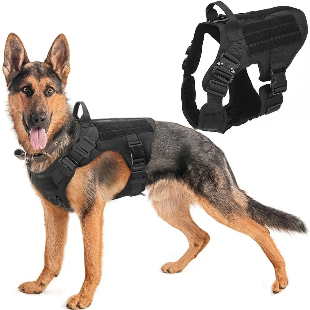 Tactical Dog Harness For Large Medium Dogs No-pull Service Dog Vest With Molle & Loop Panels Adjustable Dog Vest Harness
Tactical Dog Harness For Large Medium Dogs No-pull Service Dog Vest With Molle & Loop Panels Adjustable Dog Vest Harness
