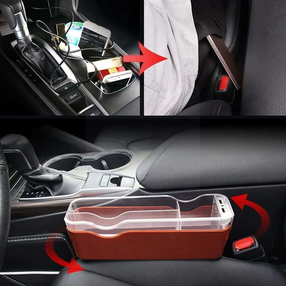 Colorful USB Charging Car Seats Gaps Filler Universal Holder Storage Box Card Seats Bag Phone Car Pocket G9S6
Colorful USB Charging Car Seats Gaps Filler Universal Holder Storage Box Card Seats Bag Phone Car Pocket G9S6