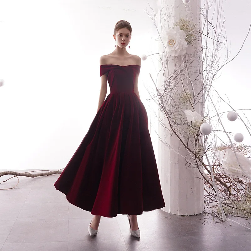 Boat Neck Strapless Evening Dresses Classic A-Line Korean Style Loose Cap Sleeve Back Bandage Party Gowns Formal Evening Vestido
Boat Neck Strapless Evening Dresses Classic A-Line Korean Style Loose Cap Sleeve Back Bandage Party Gowns Formal Evening Vestido