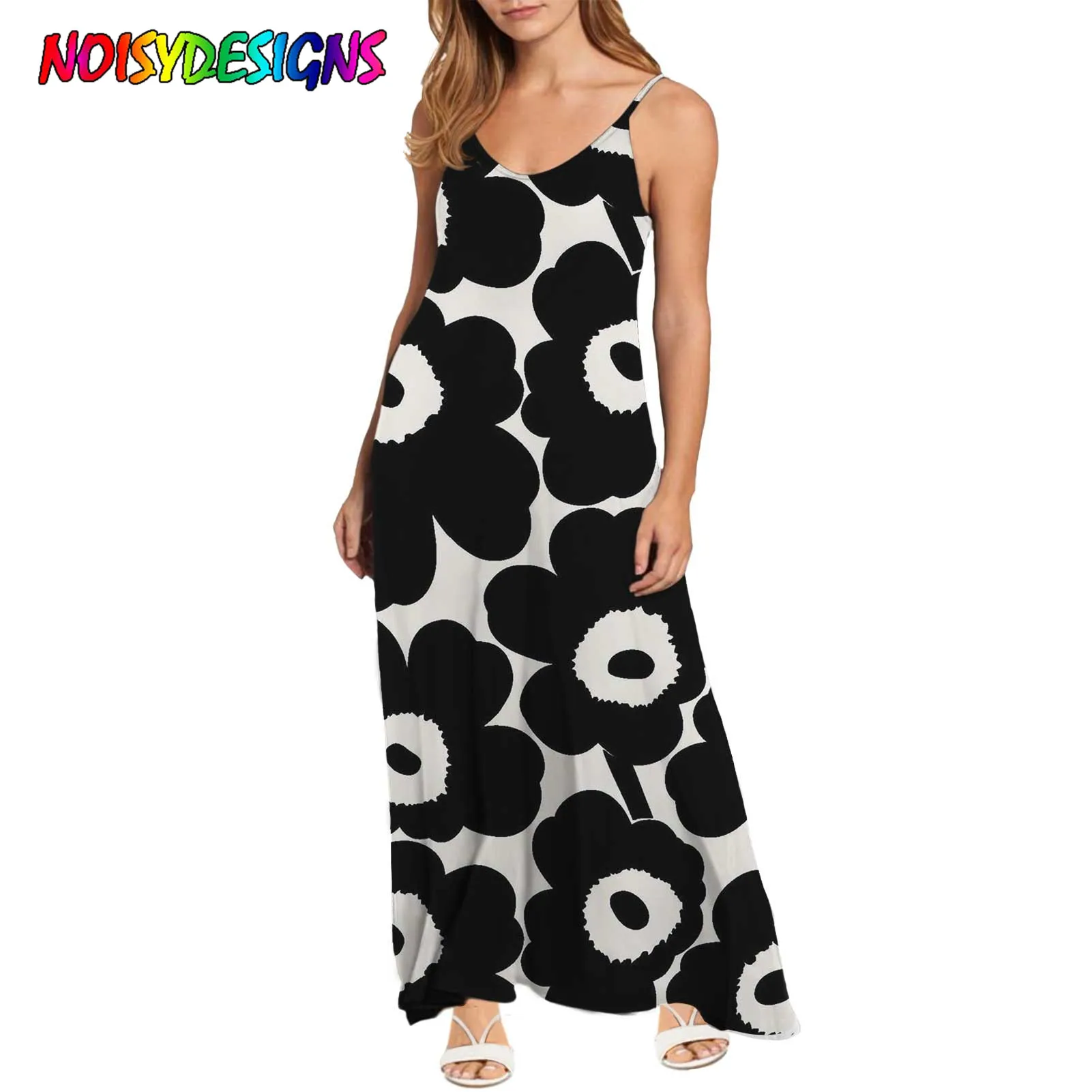 NOISYDESIGNS Summer Women Dress Black Poppy Flower Pattern Printed Sling Ladies Loose Dresses A-Line Beach Dress Vestidos S-4XL
NOISYDESIGNS Summer Women Dress Black Poppy Flower Pattern Printed Sling Ladies Loose Dresses A-Line Beach Dress Vestidos S-4XL