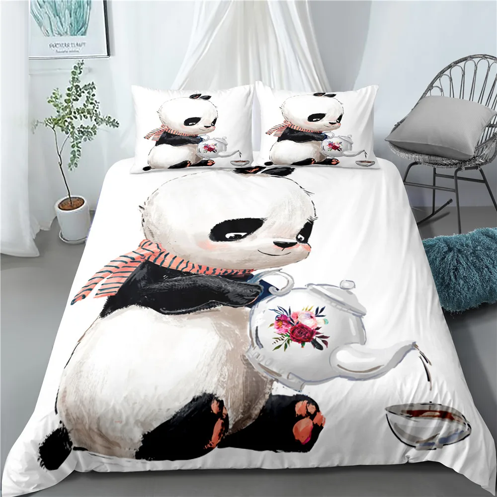 3D Panda Comfort Covers Bedding Quilt Cute Duvet Cover Pillowcase Bedroom Bed Set Twin Full Queen King Sets Size Home Textiles
3D Panda Comfort Covers Bedding Quilt Cute Duvet Cover Pillowcase Bedroom Bed Set Twin Full Queen King Sets Size Home Textiles