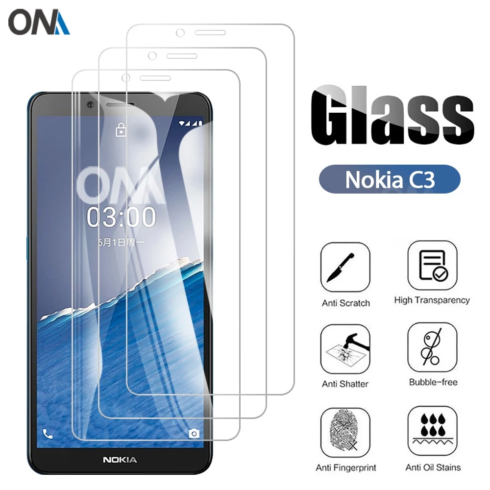 3Pcs Tempered Glass For Nokia C3 Glass Screen Protector 9H Premium Tempered Glass for Nokia C3 Protective Film
3Pcs Tempered Glass For Nokia C3 Glass Screen Protector 9H Premium Tempered Glass for Nokia C3 Protective Film