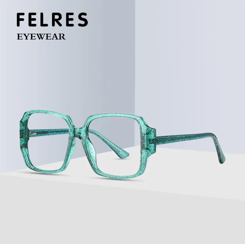 

FELRES Женские оправы TR90 квадратные оптические очки брендовый дизайн полупрозрачные очки с защитой от синего света женские ретро очки F2053