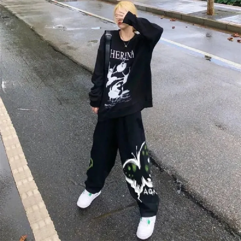 Уличная одежда, брюки с прямыми штанинами, брюки с принтом бабочки, широкие спортивные брюки с завышенной талией в стиле ретро, свободные шт...
Уличная одежда, брюки с прямыми штанинами, брюки с принтом бабочки, широкие спортивные брюки с завышенной талией в стиле ретро, свободные шт...