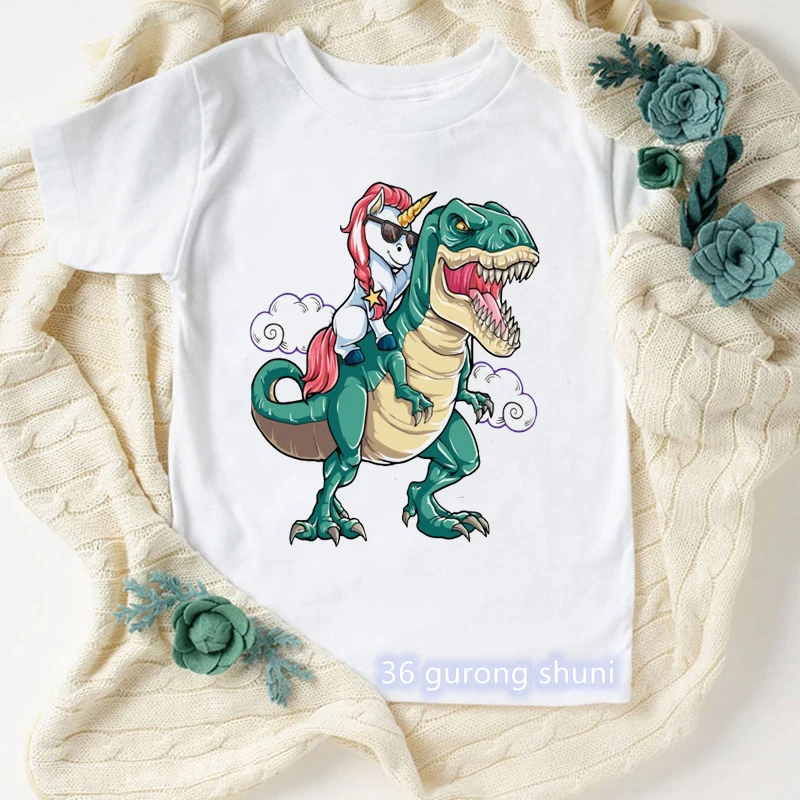 T-shirt for boys funny dinosaur and rainbow unicorn cartoon print kids tshirt summer vogue hiphop boys t shirt high quality tops
T-shirt for boys funny dinosaur and rainbow unicorn cartoon print kids tshirt summer vogue hiphop boys t shirt high quality tops