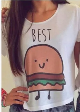 Hot Summer French Fries/Hamburger Best Friends T-Shirts O-Neck Short Sleeve Tops Vest Tees Plus Size Graphic T Shirts
Hot Summer French Fries/Hamburger Best Friends T-Shirts O-Neck Short Sleeve Tops Vest Tees Plus Size Graphic T Shirts