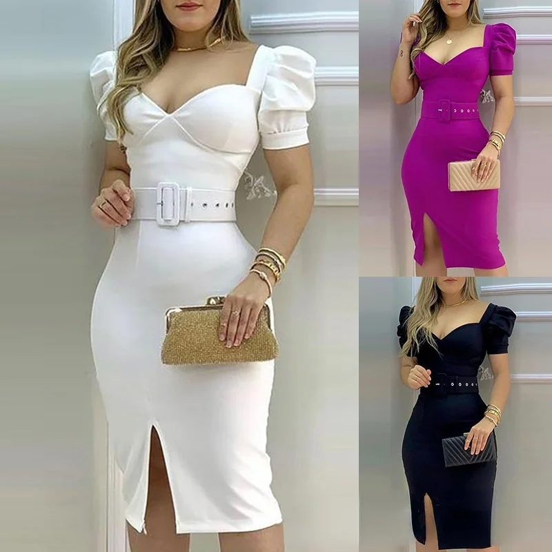 2021 summer new sexy tight-fitting hip dress ladies solid color wrapped chest and waist hem slit mid-length dress
2021 summer new sexy tight-fitting hip dress ladies solid color wrapped chest and waist hem slit mid-length dress