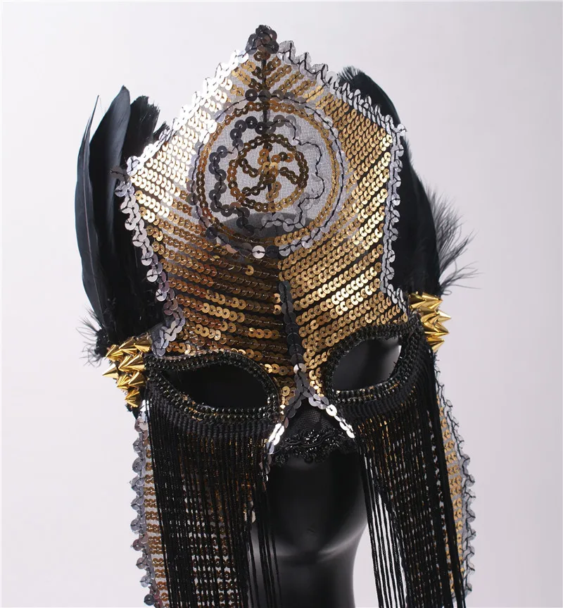 Personality Sequins Tassel Mask Full Face Hand Accessories For Male Halloween Party Cosplay Props Stage Performance Headwear
Personality Sequins Tassel Mask Full Face Hand Accessories For Male Halloween Party Cosplay Props Stage Performance Headwear