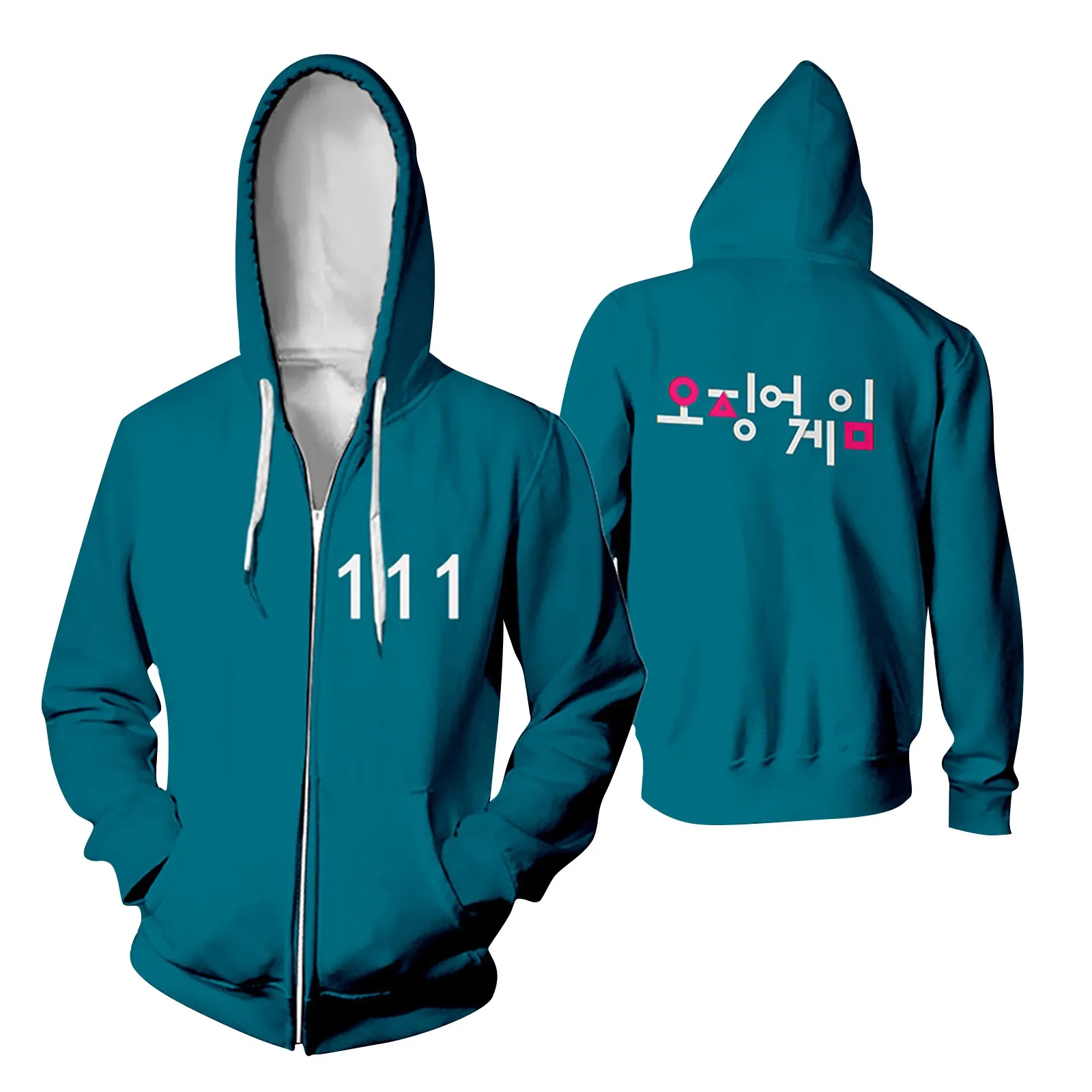 Korean Teleplay Squid Game Hooded Sweatshirt Coat Women 2021 Fashion Long Sleeve Number Li Zhengjae Sportswear Hallowmas Jacket
Korean Teleplay Squid Game Hooded Sweatshirt Coat Women 2021 Fashion Long Sleeve Number Li Zhengjae Sportswear Hallowmas Jacket