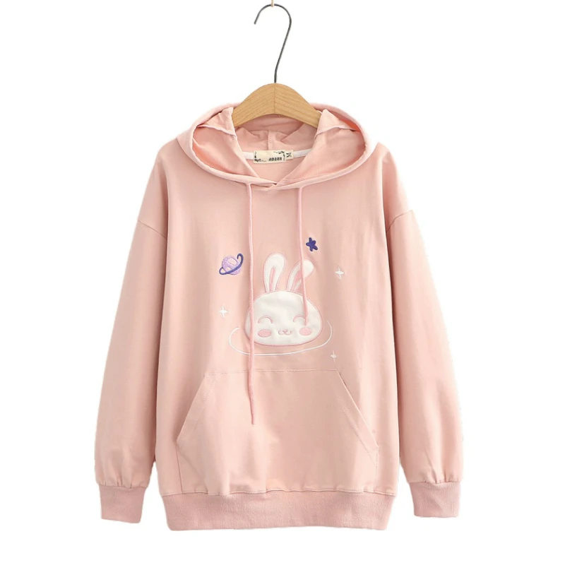 Women Hooded Sweatshirt Harajuku Rabbit Embroidery Cute Hoodies Pullover 2020 Autumn Winter Long Sleeve Sweet Style Female Top
Women Hooded Sweatshirt Harajuku Rabbit Embroidery Cute Hoodies Pullover 2020 Autumn Winter Long Sleeve Sweet Style Female Top