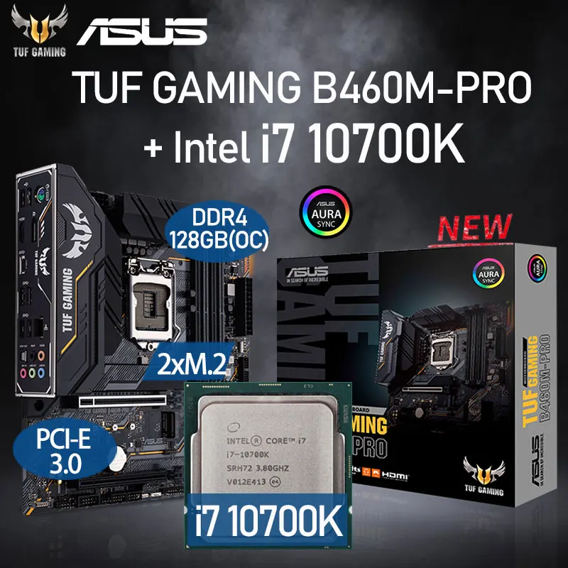 LGA 1200 Asus TUF GAMING B460M-PRO Motherboard Set + Intel Core i7 10700K Combo DDR4 128GB M.2 Intel B460 Placa-Mãe Kit Desktop
LGA 1200 Asus TUF GAMING B460M-PRO Motherboard Set + Intel Core i7 10700K Combo DDR4 128GB M.2 Intel B460 Placa-Mãe Kit Desktop