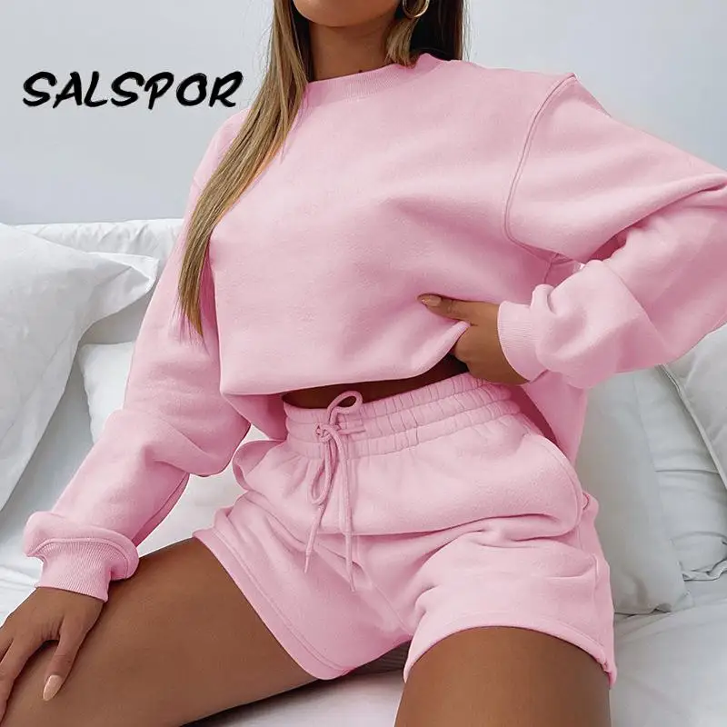 SALSPOR розовые женские комплекты с толстовкой и шортами, комплект из 2 предметов, Женский Повседневный Спортивный костюм, Осенние Теплые свитш...
SALSPOR розовые женские комплекты с толстовкой и шортами, комплект из 2 предметов, Женский Повседневный Спортивный костюм, Осенние Теплые свитш...