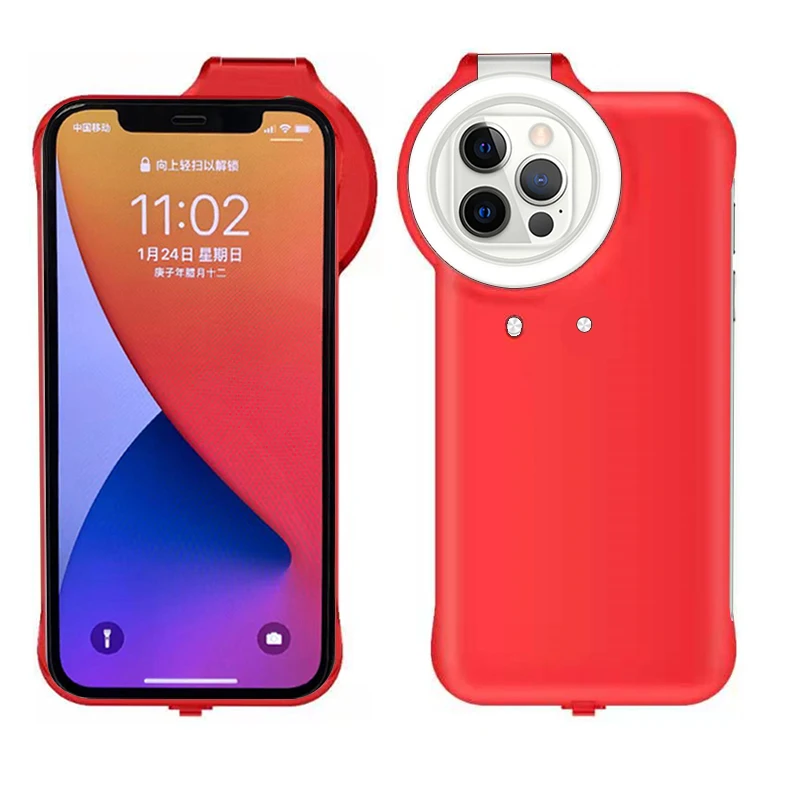 For Apple iPhone 12 Ring Light Selfie Case Cover For iPhone 12 Pro Fill Light Shell Can Be Live Broadcaseting For Tiktok Show
For Apple iPhone 12 Ring Light Selfie Case Cover For iPhone 12 Pro Fill Light Shell Can Be Live Broadcaseting For Tiktok Show