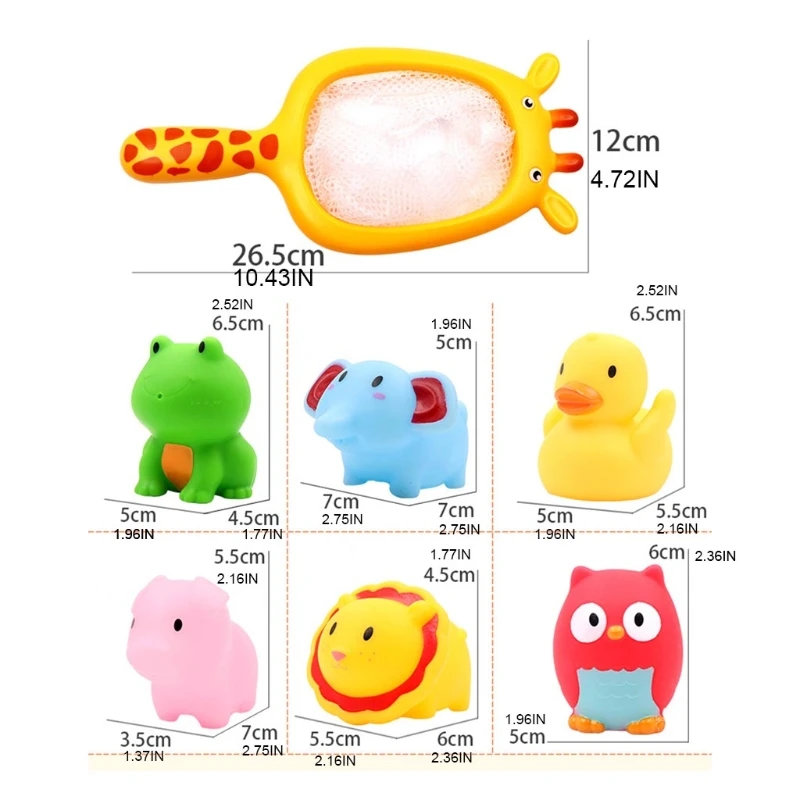 Floating Animal Shaped Baby Bath Squirt Toys Toddler Salvage Toy Set Water Games Float Fishing Game Little Ocean Bathtub
Floating Animal Shaped Baby Bath Squirt Toys Toddler Salvage Toy Set Water Games Float Fishing Game Little Ocean Bathtub