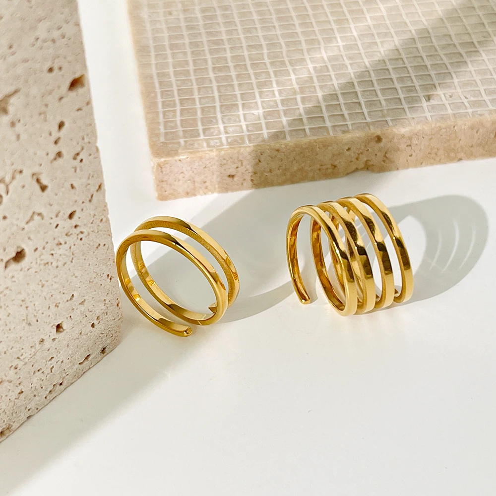 Monlansher Geometric Spiral Twine Line Ring Gold Color Titanium Steel Ring for Women Trendy Statement Finger Rings Jewelry 2021
Monlansher Geometric Spiral Twine Line Ring Gold Color Titanium Steel Ring for Women Trendy Statement Finger Rings Jewelry 2021