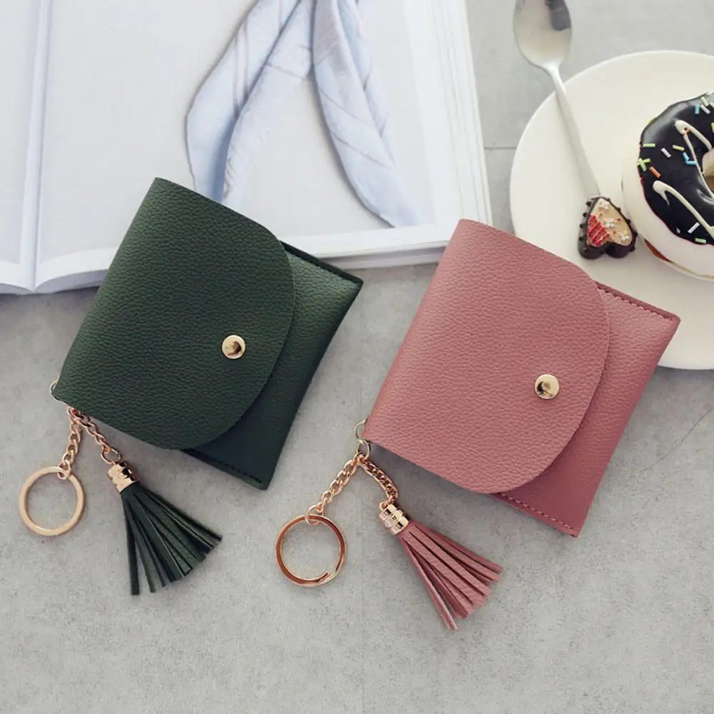 Wallets Women Coin Purse Ladies Pu Leather Simple Tassel & Metal Ring Clutch Keychain Thin Key Bag Card Holders Mini Pouch
Wallets Women Coin Purse Ladies Pu Leather Simple Tassel & Metal Ring Clutch Keychain Thin Key Bag Card Holders Mini Pouch