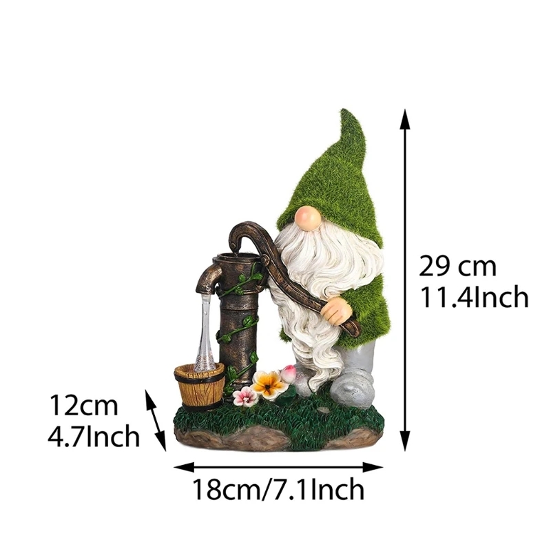 Garden Gnome Statue Resin Figurine with Solar LED Lights Funny Swedish Decor U7ED
Garden Gnome Statue Resin Figurine with Solar LED Lights Funny Swedish Decor U7ED