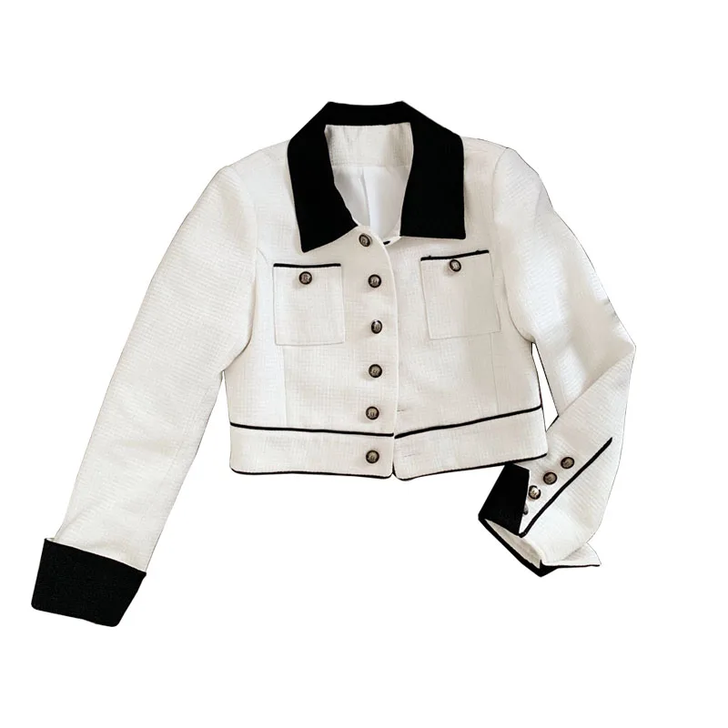 White Short Woman Jacket 2020 Autumn Winter Luxury Designer Woman Tops Clothes Elegent Smart
White Short Woman Jacket 2020 Autumn Winter Luxury Designer Woman Tops Clothes Elegent Smart
