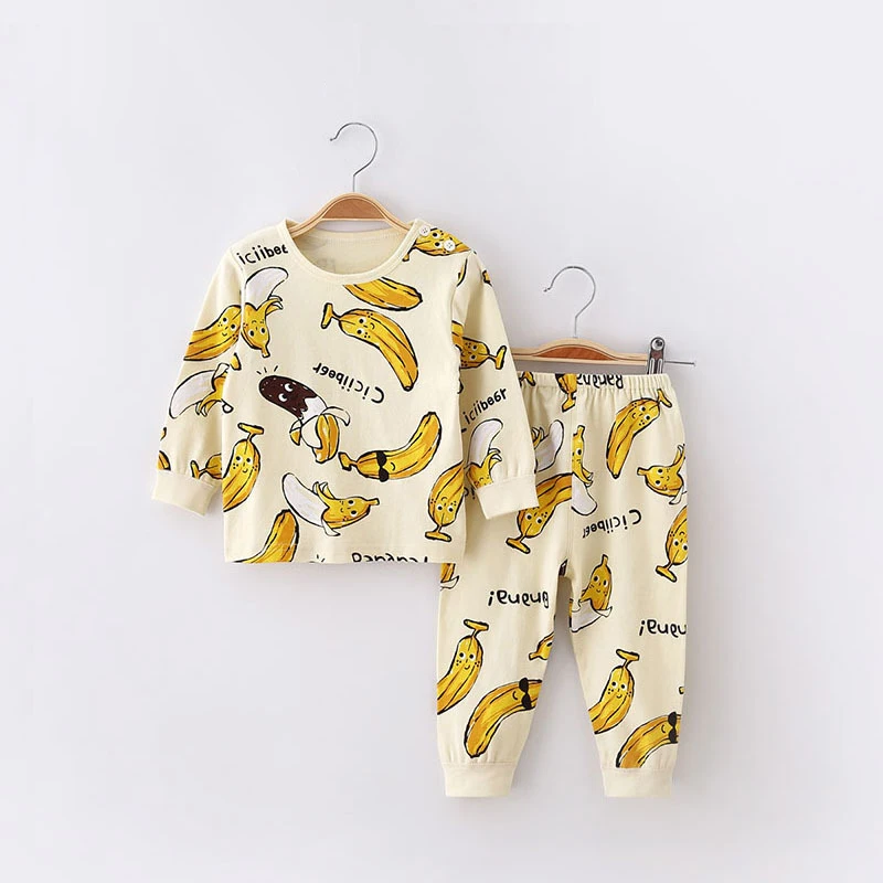 BINIDUCKLING 2021 Spring Autumn Kids Sleepwear For Boys Girls Banana Letter Printed Pyjamas Pure Cotton Toddler Pajamas Set Pjs
BINIDUCKLING 2021 Spring Autumn Kids Sleepwear For Boys Girls Banana Letter Printed Pyjamas Pure Cotton Toddler Pajamas Set Pjs