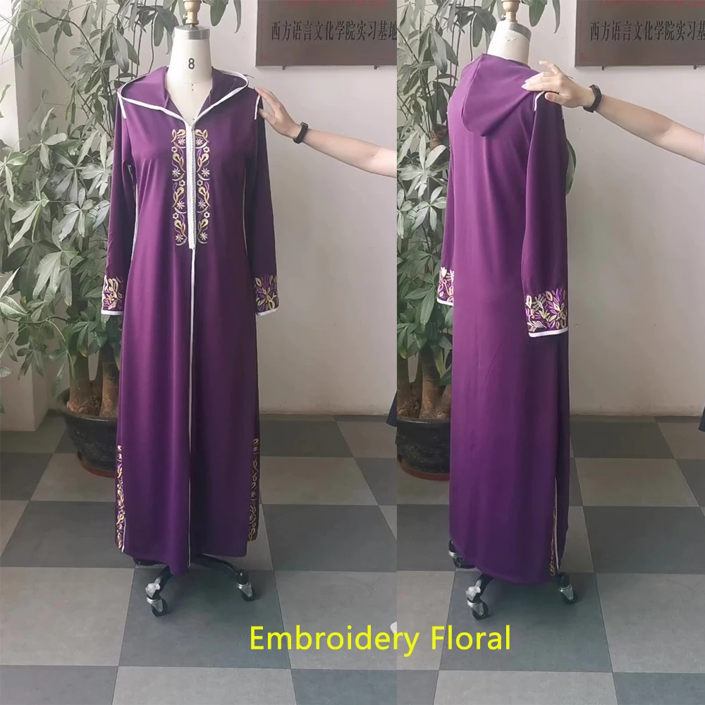 Dubai hijab Long Dress Embroidery Floral Women Hooded 2021 Summer Fashion Long Sleeves Muslim Elegant Maxi Dresses Robe Femme
Dubai hijab Long Dress Embroidery Floral Women Hooded 2021 Summer Fashion Long Sleeves Muslim Elegant Maxi Dresses Robe Femme