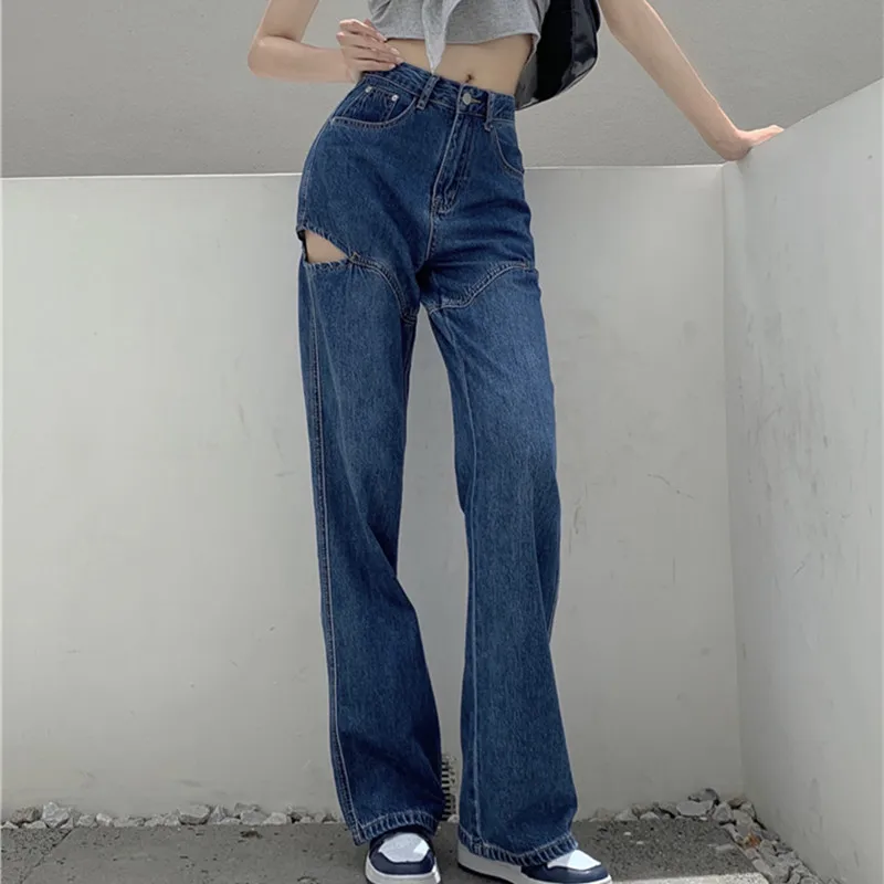 Woman Jeans Ripped High Waist Clothes Wide Leg Denim Clothing Streetwear Vintage Quality Nice Vogue Harajuku Straight Pants
Woman Jeans Ripped High Waist Clothes Wide Leg Denim Clothing Streetwear Vintage Quality Nice Vogue Harajuku Straight Pants