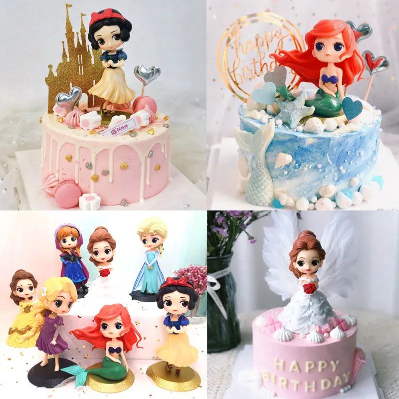 Disney Princess Party Decor Mermaid Snow White Cake Toppers Ornaments Baby Shower Kids Girl Anniversaire Birthday Cake Supplies
Disney Princess Party Decor Mermaid Snow White Cake Toppers Ornaments Baby Shower Kids Girl Anniversaire Birthday Cake Supplies