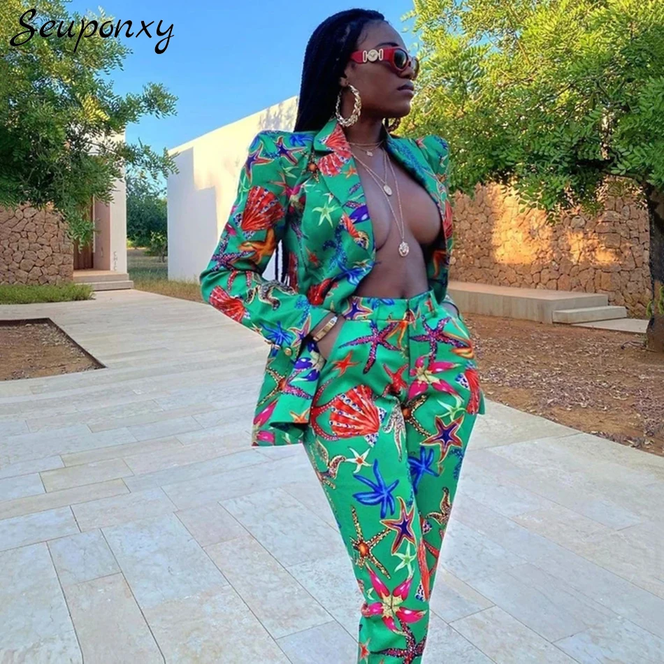 Женский костюм из двух предметов, пикантный пиджак с длинным рукавом и брюки с высокой талией, осень 2021
Женский костюм из двух предметов, пикантный пиджак с длинным рукавом и брюки с высокой талией, осень 2021