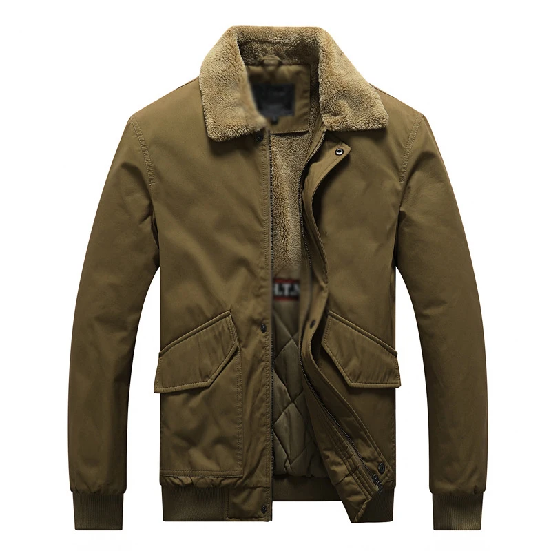 2019 Winter fashion men's cotton jacket coat turn down fur collar plus size velvet thick fleece casual zipper coat blouse outfit
2019 Winter fashion men's cotton jacket coat turn down fur collar plus size velvet thick fleece casual zipper coat blouse outfit