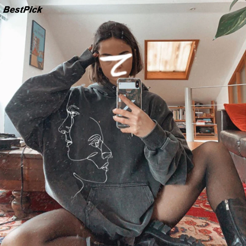 Fashion Printing Gray Women Hoodies Long Sleeve Hooded Sweatshirts with Pockets Plus Size Loose Womens Winter Tops Pullovers
Fashion Printing Gray Women Hoodies Long Sleeve Hooded Sweatshirts with Pockets Plus Size Loose Womens Winter Tops Pullovers