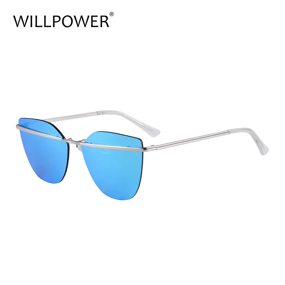 WILLPOWER Винтажные Солнцезащитные очки для женщин без оправы UV400 Мужские