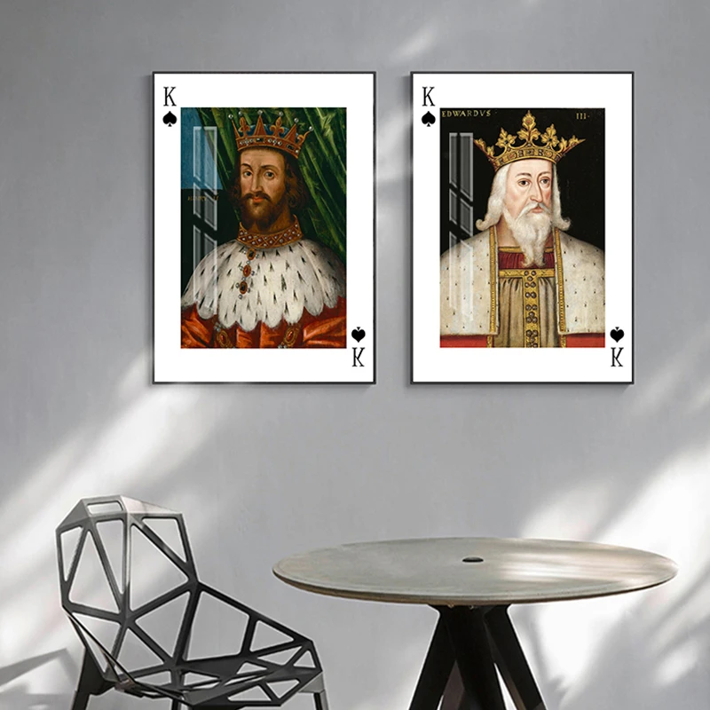 Abstract Playing Card King Queen Canvas Painting On The Wall Poker Vintage Poster and Print Art Pictures Interior Teen Room
Abstract Playing Card King Queen Canvas Painting On The Wall Poker Vintage Poster and Print Art Pictures Interior Teen Room