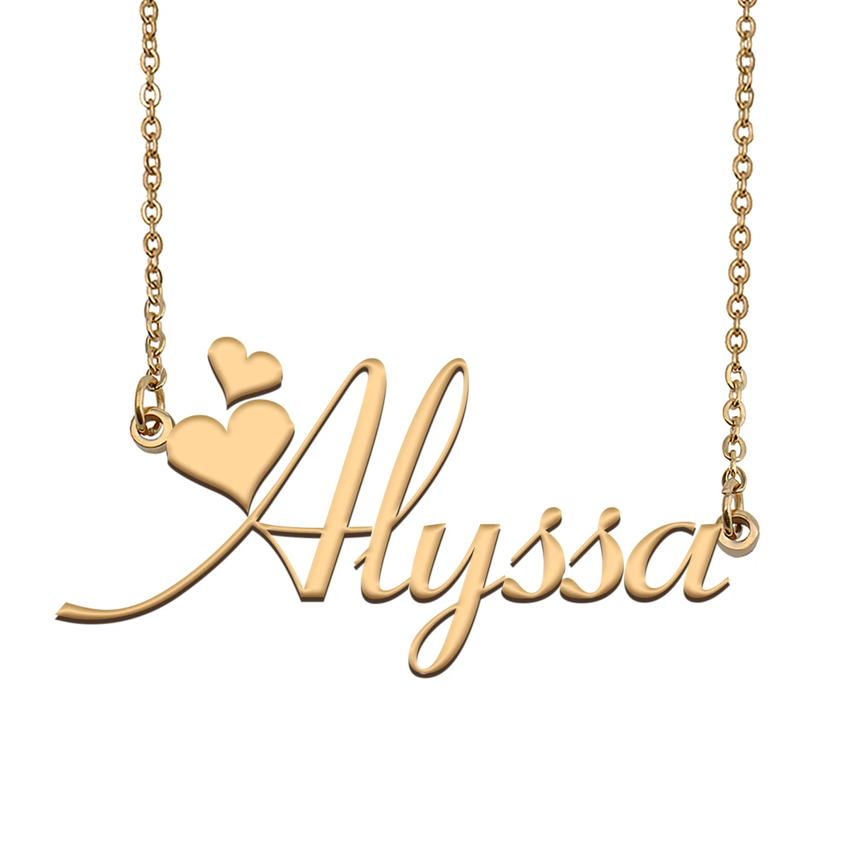 Alyssa Name Necklace Personalised Stainless Steel Women Choker Gold Plated Alphabet Letter Pendant Jewelry Friends Gift
Alyssa Name Necklace Personalised Stainless Steel Women Choker Gold Plated Alphabet Letter Pendant Jewelry Friends Gift