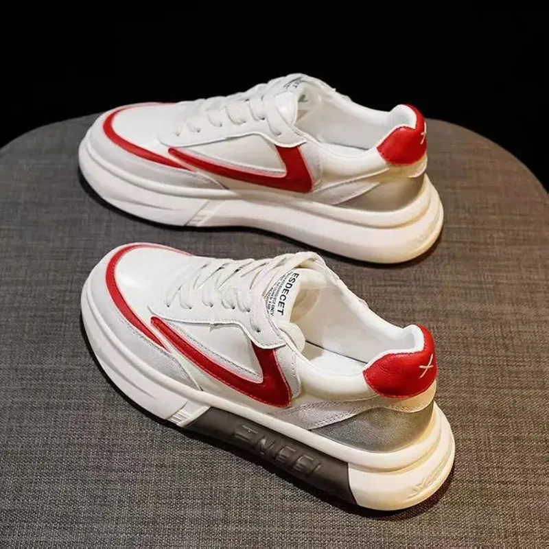 Summer Lace-Up Womens Platform Tennis Shoes Fashion New Non-Slip Sneakers PU Leather Comfort Breathable Casual Vulcanize Shoes
Summer Lace-Up Womens Platform Tennis Shoes Fashion New Non-Slip Sneakers PU Leather Comfort Breathable Casual Vulcanize Shoes