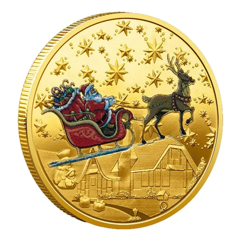 Xmas Festival Coin Portable Wear-resistant Commemorative Coin Christmas Element Festival Coins
Xmas Festival Coin Portable Wear-resistant Commemorative Coin Christmas Element Festival Coins