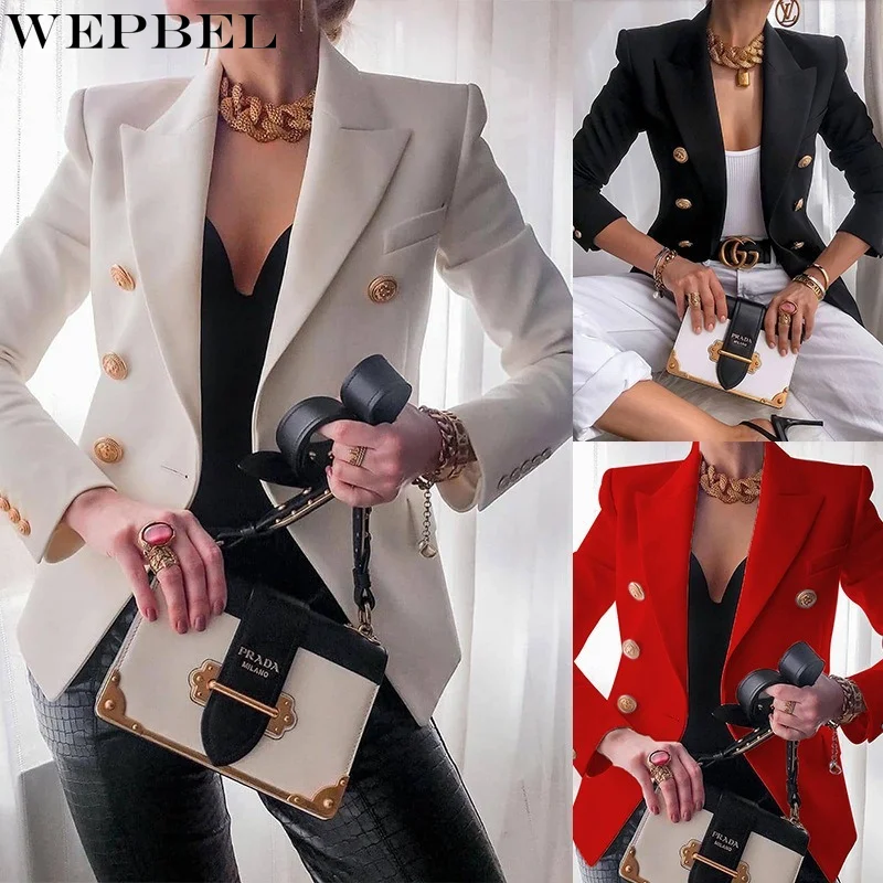 WEPBEL Fashion Women's Blazer Jacket Autumn Winter New Solid Color Long Sleeve Casual Suit Short Cardigan
WEPBEL Fashion Women's Blazer Jacket Autumn Winter New Solid Color Long Sleeve Casual Suit Short Cardigan