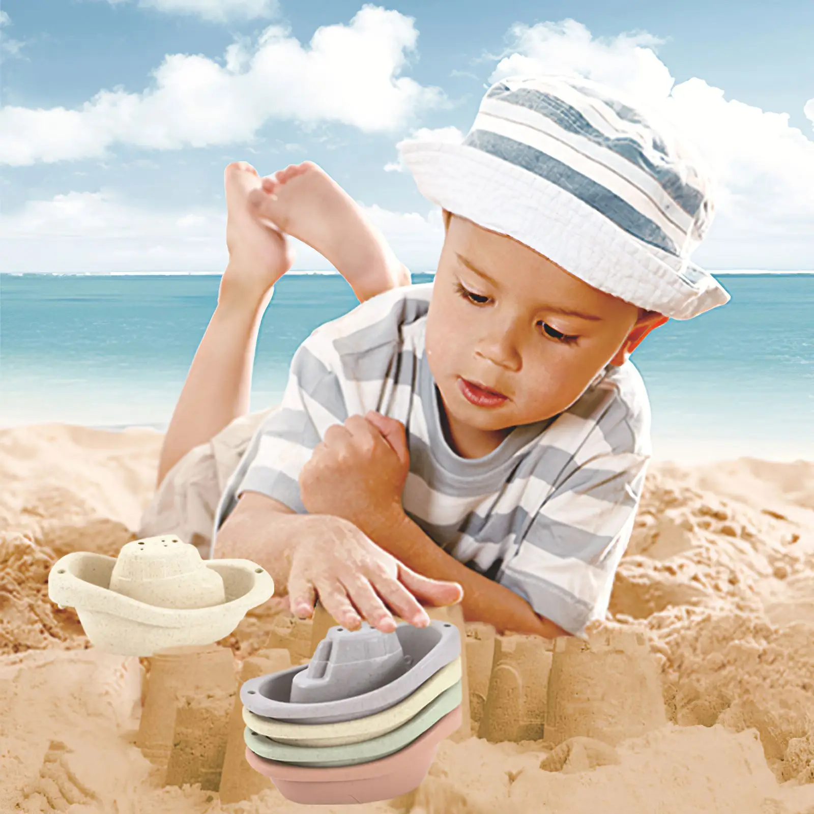 6pcs Of Set Baby Bath Toys Boat-Shaped Stacked Cup Toys Also Play On Beach Gift For Toddler Newborn Baby Let Baby Love Bathing
6pcs Of Set Baby Bath Toys Boat-Shaped Stacked Cup Toys Also Play On Beach Gift For Toddler Newborn Baby Let Baby Love Bathing