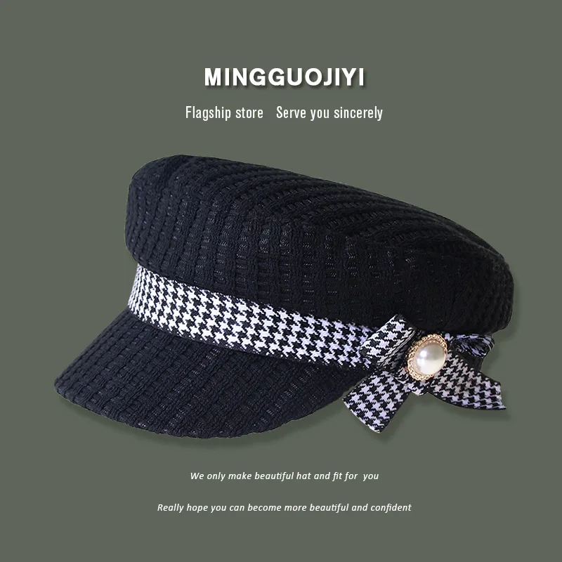 202112-shi spring autumn pearl ribbon leisure newsboy lady Octagonal hat women visors cap
202112-shi spring autumn pearl ribbon leisure newsboy lady Octagonal hat women visors cap