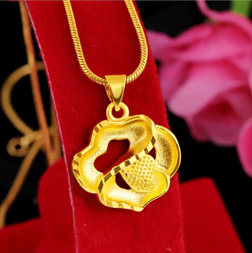 Hi classic unisex 24K Gold hollow out round heart flower Pendant Necklace for female party Jewelry with box Chain Birthday Gift
Hi classic unisex 24K Gold hollow out round heart flower Pendant Necklace for female party Jewelry with box Chain Birthday Gift