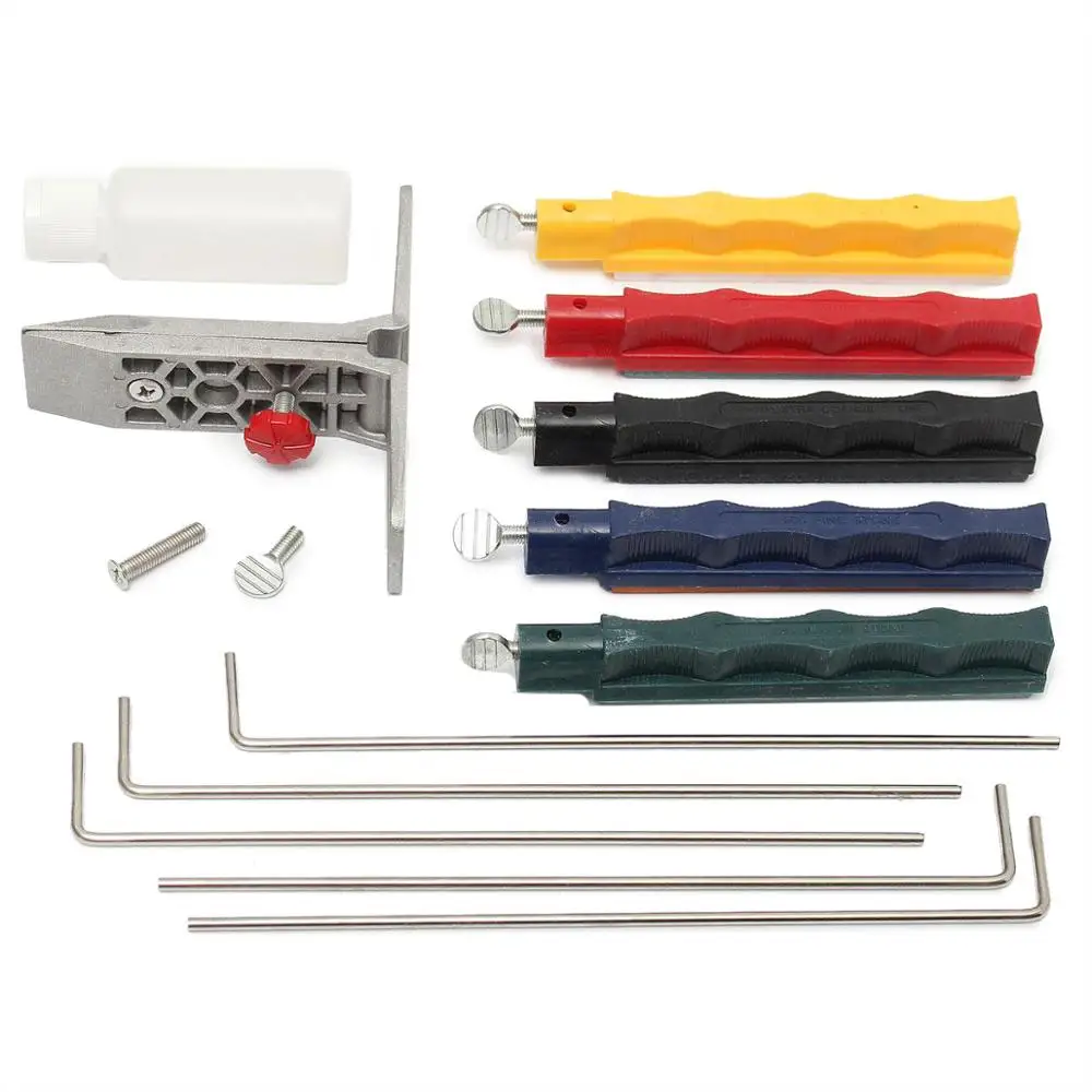 Kitchen Sharpener Set With 5pcs Sharpening Stone Edge Wicked Sharpener Sharpening System Fix Angle Sharpener Sharpen Stone
Kitchen Sharpener Set With 5pcs Sharpening Stone Edge Wicked Sharpener Sharpening System Fix Angle Sharpener Sharpen Stone