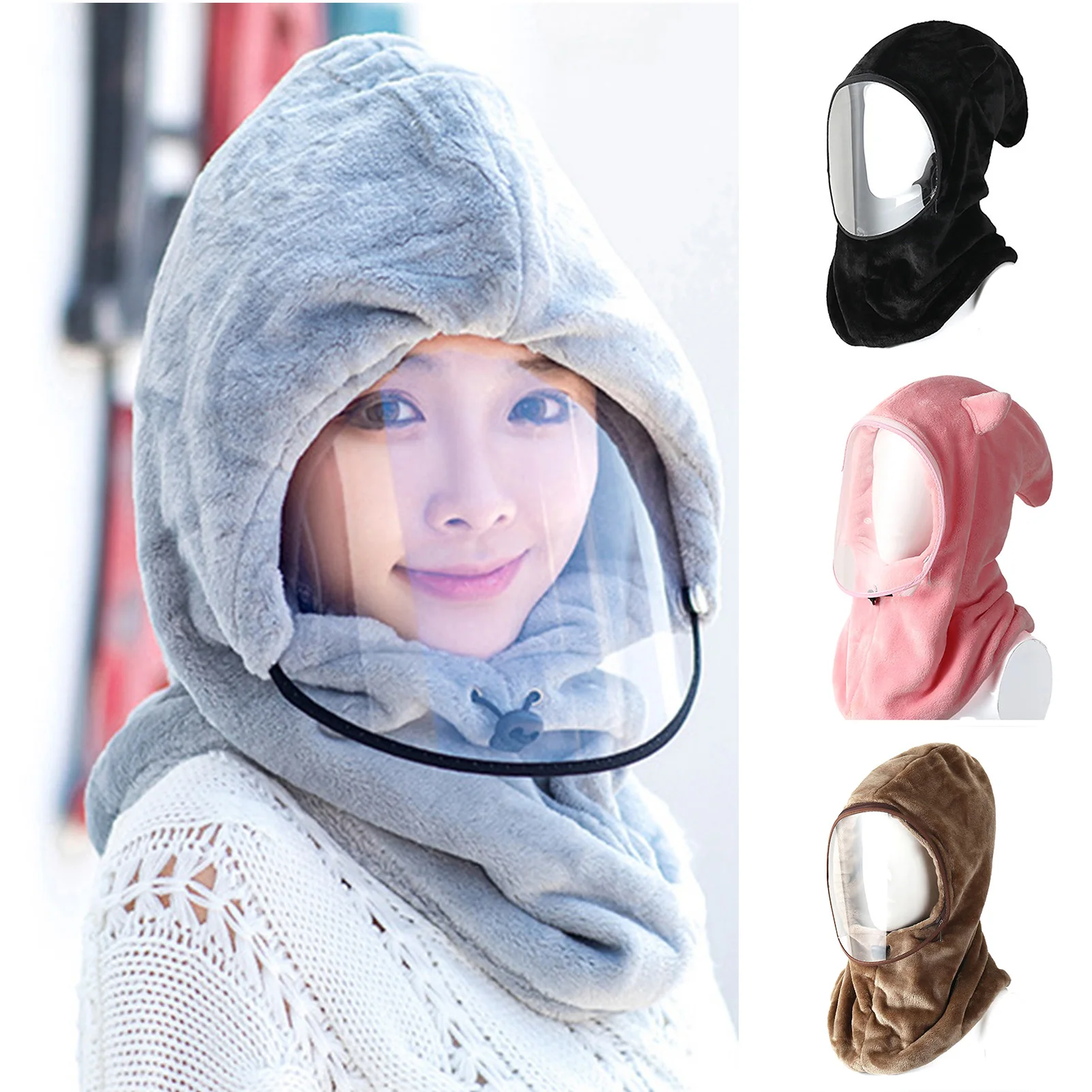 Trend Winter Women Cycling Hat with Transparent Face Cover Ear Neck Protection Windproof Ski Cap Flannel Thicken Hat H9
Trend Winter Women Cycling Hat with Transparent Face Cover Ear Neck Protection Windproof Ski Cap Flannel Thicken Hat H9