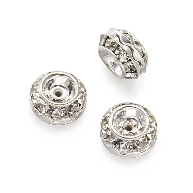 20pcs 11/13/15mm Brass Rhinestone Beads Crystal Rhinestone Silver Color Spacer Beads for Jewelry Making DIY Bracelet Necklace
20pcs 11/13/15mm Brass Rhinestone Beads Crystal Rhinestone Silver Color Spacer Beads for Jewelry Making DIY Bracelet Necklace
