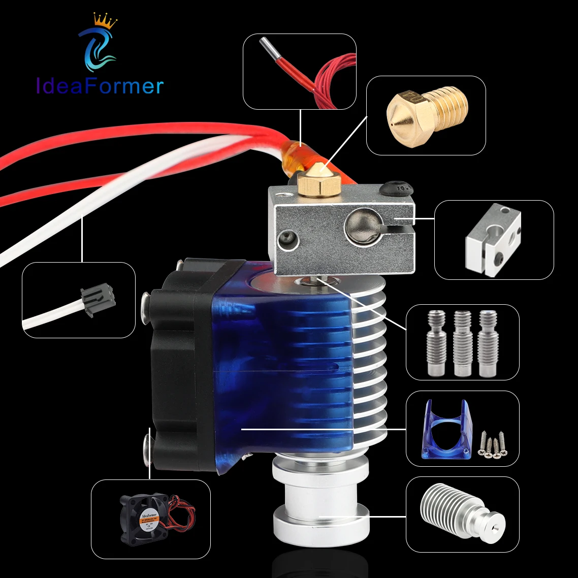 Новый модернизированный V6 Hotend 1,75 мм, 12 В/24 В, эргономичная Печатная головка с коротким расстоянием для 3D-принтера E3D PT100, детали комплекта для ...
Новый модернизированный V6 Hotend 1,75 мм, 12 В/24 В, эргономичная Печатная головка с коротким расстоянием для 3D-принтера E3D PT100, детали комплекта для ...