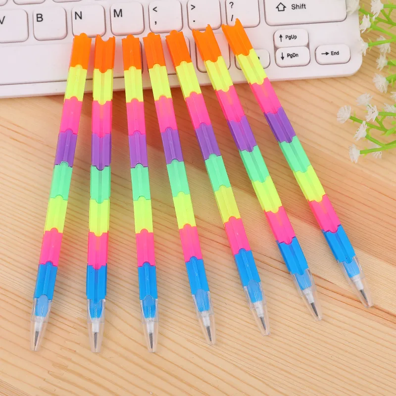 Creative Stationery Rainbow Building Blocks Bullet Pencils Gift Pencils For Kindergarten Students Transformable 8-Section Pencil
Creative Stationery Rainbow Building Blocks Bullet Pencils Gift Pencils For Kindergarten Students Transformable 8-Section Pencil