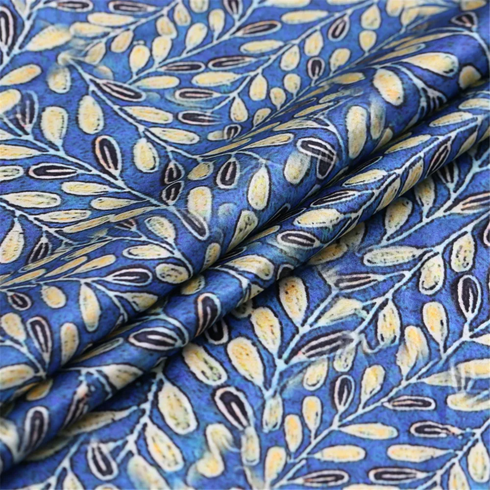 Vintage Blue Color Elastic Silk Stretch Satin Fabric with Floral Print for Girl Daily Dress Garment
Vintage Blue Color Elastic Silk Stretch Satin Fabric with Floral Print for Girl Daily Dress Garment