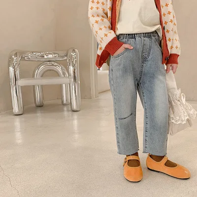 Girls' Jeans 2021 Spring Washed Jeans Kids Loose Children's Denim Pants 2021 New Ripped Cowboy Pants Baby Casual Jeans Trousers
Girls' Jeans 2021 Spring Washed Jeans Kids Loose Children's Denim Pants 2021 New Ripped Cowboy Pants Baby Casual Jeans Trousers